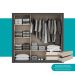 Guarda Roupa Casal 3 Portas Doha 2 Gavetas Carraro Ripado Preto Touch