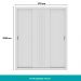 Guarda Roupa Casal 3 Portas Doha Carraro Ripado Branco