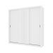Guarda Roupa Casal 3 Portas Doha Carraro Ripado Branco