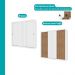 Guarda Roupa Casal 3 Portas Doha Carraro Ripado Branco