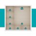 Guarda Roupa Casal 3 Portas Doha Carraro Ripado Branco