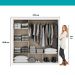 Guarda Roupa Casal 3 Portas Doha Carraro Ripado Branco
