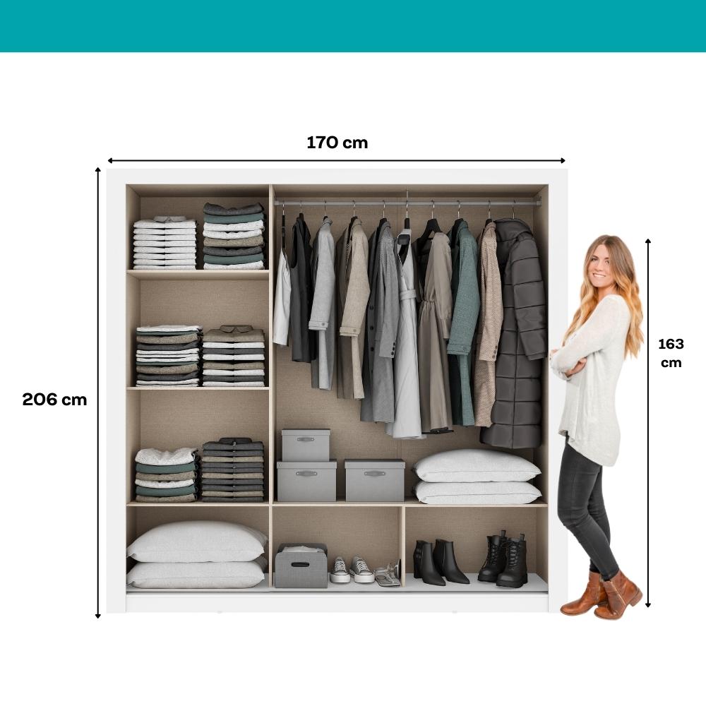 Guarda Roupa Casal 3 Portas Doha Carraro Ripado Branco
