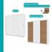Guarda Roupa Casal 3 Portas Doha Carraro Ripado Branco com Freijó