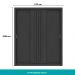 Guarda Roupa Casal 3 Portas Doha Carraro Ripado Preto Touch