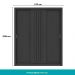 Guarda Roupa Casal 3 Portas Doha Carraro Ripado Preto Touch