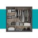 Guarda Roupa Casal 3 Portas Doha Carraro Ripado Preto Touch