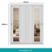 Guarda Roupa Casal 3 Portas Doha Duo Carraro Ripado Branco