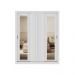 Guarda Roupa Casal 3 Portas Doha Duo Carraro Ripado Branco
