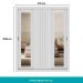 Guarda Roupa Casal 3 Portas Doha Duo Carraro Ripado Branco