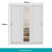 Guarda Roupa Casal 3 Portas Doha Lux 4 Gavetas Carraro Ripado Branco