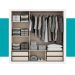 Guarda Roupa Casal 3 Portas Doha Lux 4 Gavetas Carraro Ripado Branco