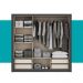 Guarda Roupa Casal 3 Portas Doha Lux 4 Gavetas Carraro Ripado Preto Touch