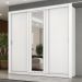 Guarda Roupa Casal 3 Portas Doha Lux Carraro Ripado Branco