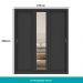 Guarda Roupa Casal 3 Portas Doha Lux Carraro Ripado Preto Touch