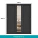 Guarda Roupa Casal 3 Portas Doha Lux Carraro Ripado Preto Touch