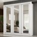 Guarda Roupa Casal 3 Portas Doha Prime 2 Gavetas Carraro Ripado Branco