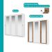 Guarda Roupa Casal 3 Portas Doha Prime 2 Gavetas Carraro Ripado Branco