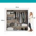 Guarda Roupa Casal 3 Portas Doha Prime Carraro Ripado Branco
