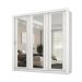 Guarda Roupa Casal 3 Portas Doha Prime Carraro Ripado Branco