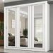 Guarda Roupa Casal 3 Portas Doha Prime Carraro Ripado Branco