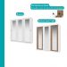 Guarda Roupa Casal 3 Portas Doha Prime Carraro Ripado Branco