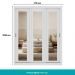 Guarda Roupa Casal 3 Portas Doha Prime Carraro Ripado Branco