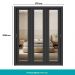 Guarda Roupa Casal 3 Portas Doha Prime Carraro Ripado Preto Touch