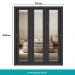 Guarda Roupa Casal 3 Portas Doha Prime Carraro Ripado Preto Touch