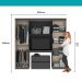 Guarda Roupa Casal 6 Portas 2 Gavetas Porto Preto com Escrivaninha