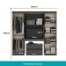 Guarda Roupa Casal 6 Portas 2 Gavetas Porto Preto com Painel de TV