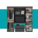 Guarda Roupa Casal 6 Portas 2 Gavetas Porto Preto com Painel de TV
