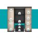 Guarda Roupa Casal 6 Portas 2 Gavetas Porto Preto com Painel de TV