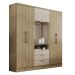 Guarda Roupa Casal 6 Portas Aspen Carraro Noce Off White