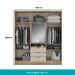 Guarda Roupa Casal 6 Portas Aspen Carraro Noce Off White