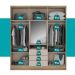 Guarda Roupa Casal 6 Portas Aspen Carraro Noce Off White