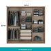 Guarda Roupa Casal 6 Portas Belmont Carraro Freijó/Titânio