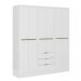 Guarda Roupa Casal 6 Portas Troy Carraro Branco