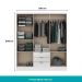 Guarda Roupa Casal 6 Portas Troy Carraro Branco