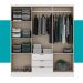 Guarda Roupa Casal 6 Portas Troy Carraro Branco