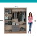 Guarda Roupa Casal 6 Portas Troy Carraro Freijó c/ Titânio