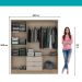 Guarda Roupa Casal 6 Portas Troy Carraro Noce c/ Off White