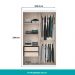 Guarda Roupa Solteiro 2 Portas 2 Gav Espelho Branco Carraro