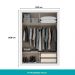Guarda Roupa Solteiro 2 Portas Darvi 2 Gavetas Carraro Ripado Branco