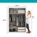 Guarda Roupa Solteiro 2 Portas Darvi 2 Gavetas Carraro Ripado Branco