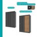 Guarda Roupa Solteiro 2 Portas Darvi 2 Gavetas Carraro Ripado Preto Touch