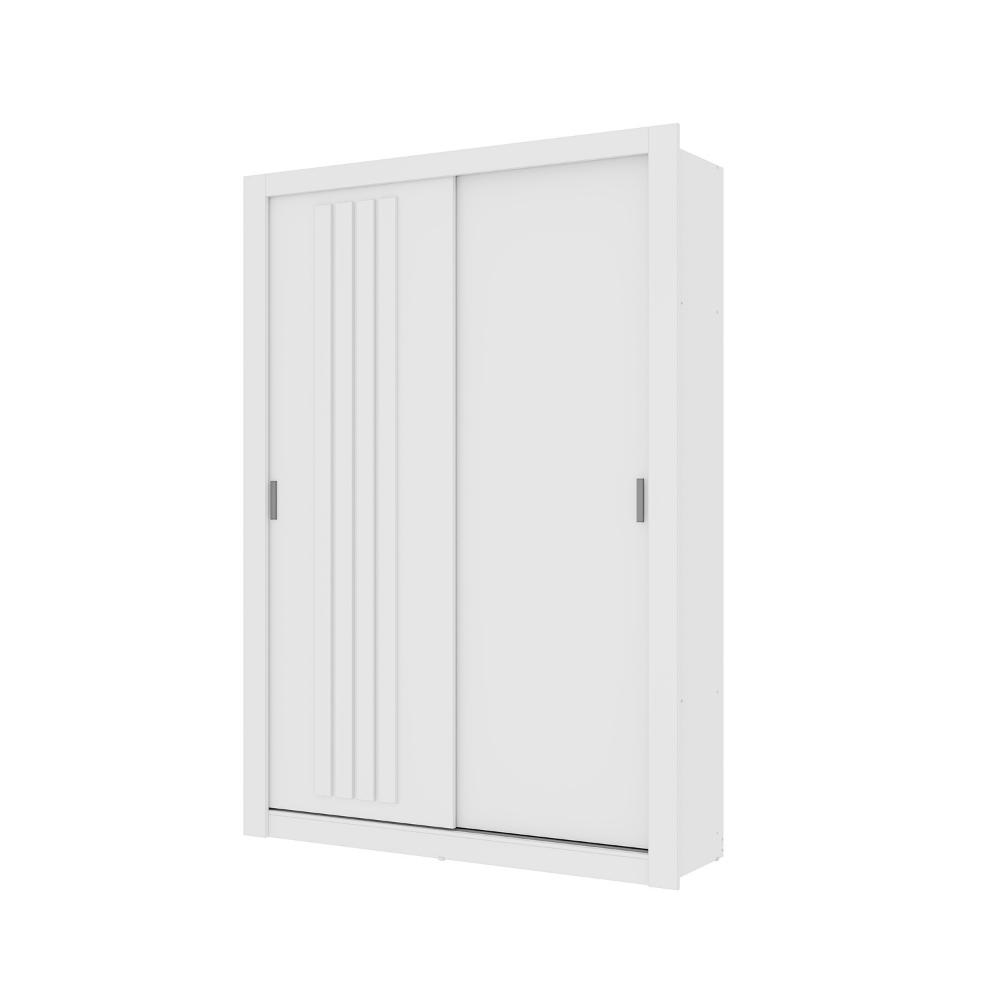 Guarda Roupa Solteiro 2 Portas Darvi Carraro Ripado Branco