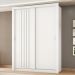 Guarda Roupa Solteiro 2 Portas Darvi Carraro Ripado Branco