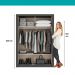 Guarda Roupa Solteiro 2 Portas Darvi Carraro Ripado Preto Touch