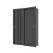 Guarda Roupa Solteiro 2 Portas Darvi Carraro Ripado Preto Touch